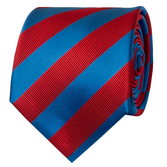 Red And Blue Striped Classic Mens Tie 2
