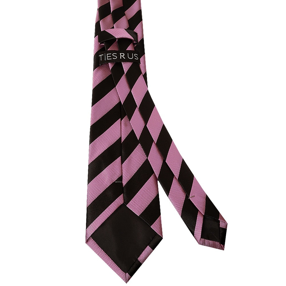 Black And Pink Striped Classic Mens Tie 3
