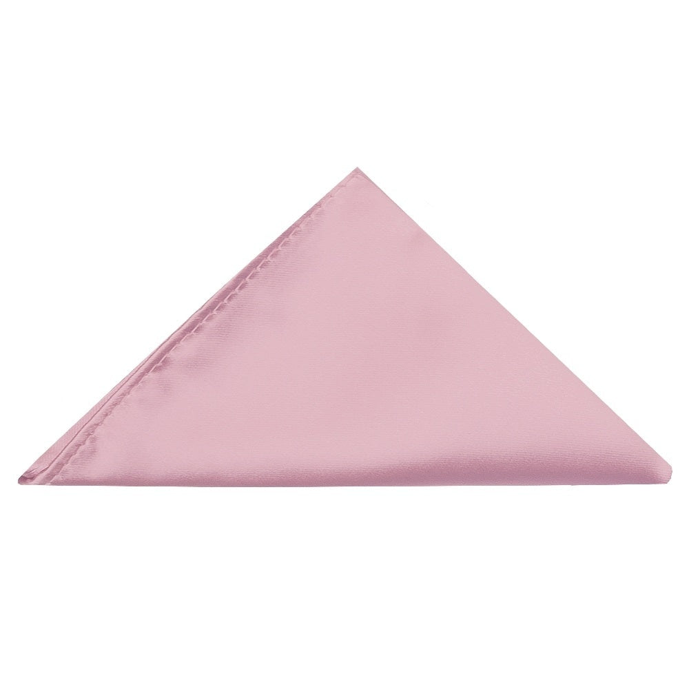 Plain Light Dusty Pink Satin Mens Cravat Tie And Pocket Square Set 3