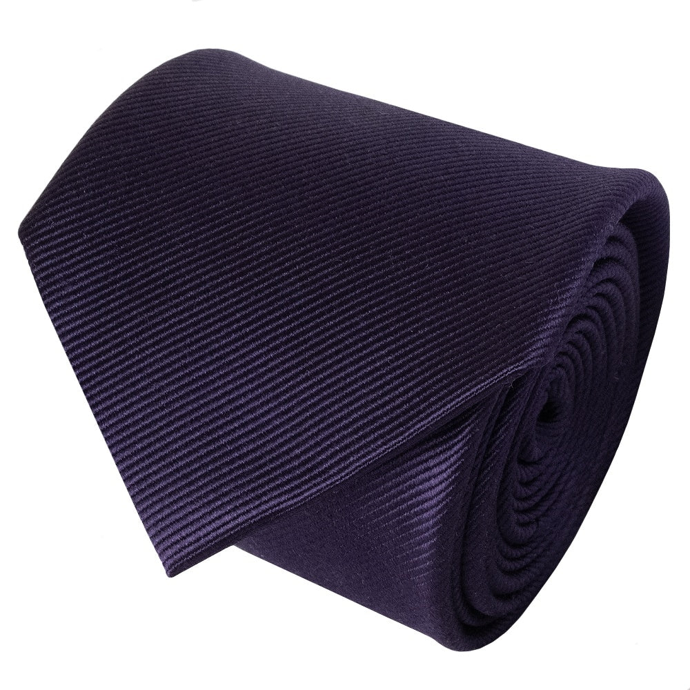 Plum Silk Twill Silk Classic Mens Tie 3
