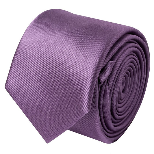 Plain Light Mauve Satin Skinny Boys Tie 2