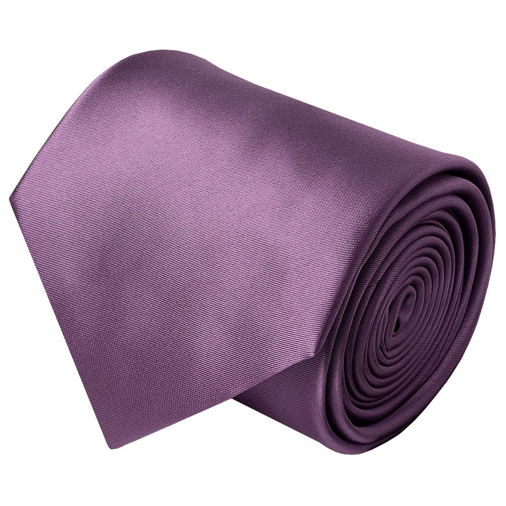 Plain Light Mauve Satin Classic Mens Tie And Pocket Square Set 4