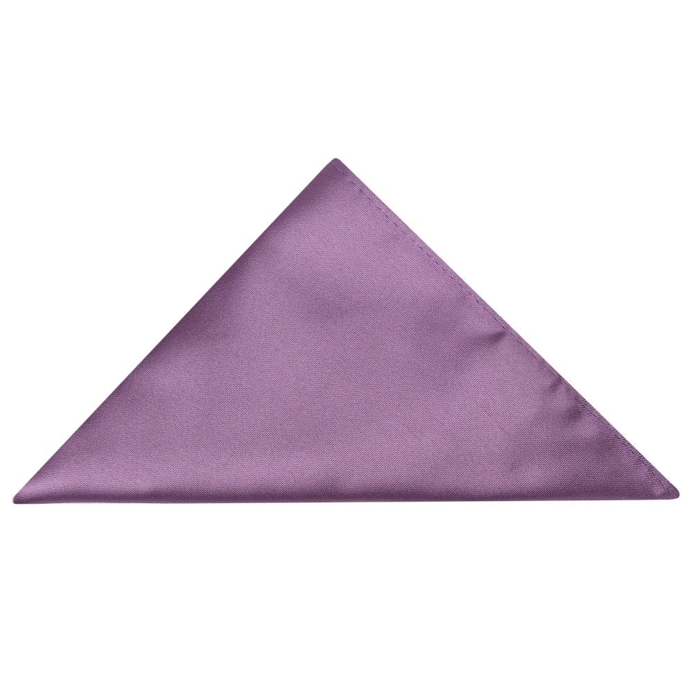 Plain Light Mauve Satin Classic Mens Tie And Pocket Square Set 6