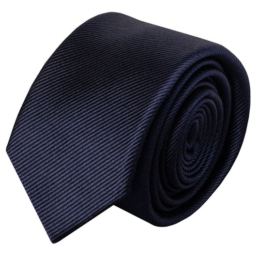 Navy Silk Twill Skinny Mens Tie 2
