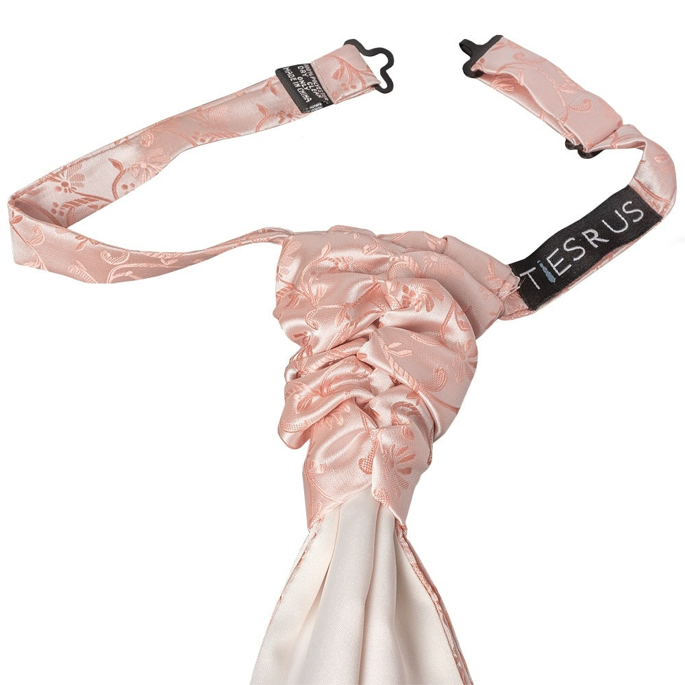 Rose Quartz Floral Mens Cravat Tie And Pocket Square Set 3