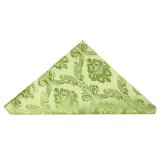 Light Green Paisley Pocket Square 1