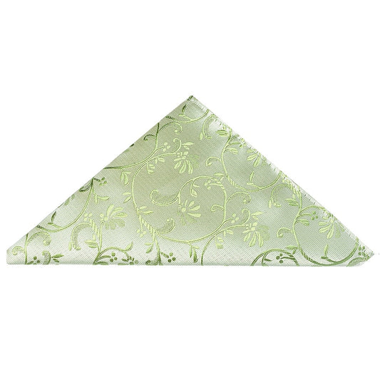 Sage Green Floral Pocket Square 1
