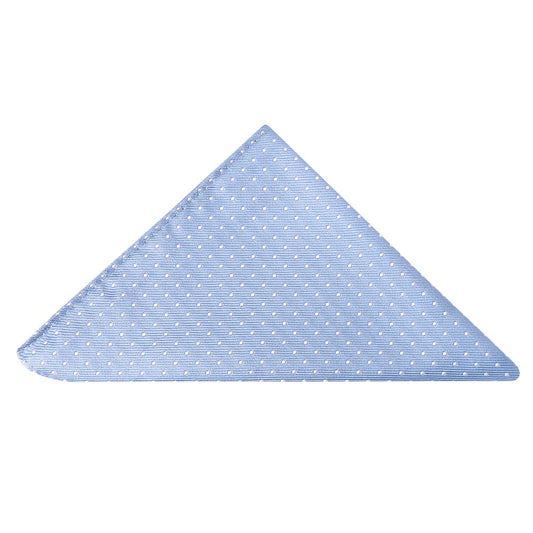 End Of Season Light Blue And White Polka Dot Pocket Square 1