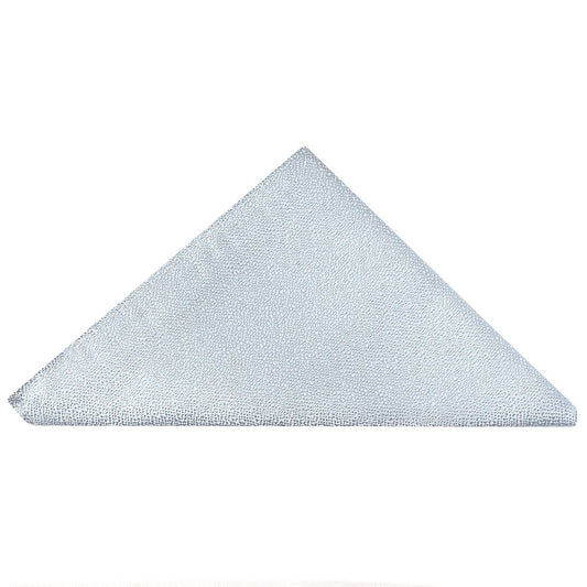 END OF SEASON Plain Light Blue Textured Silk Pocket Square