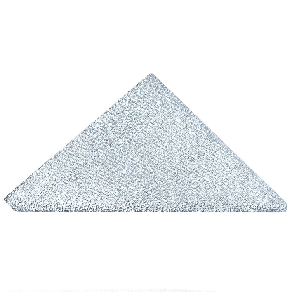 End Of Season Plain Light Blue Textured Silk Pocket Square 1