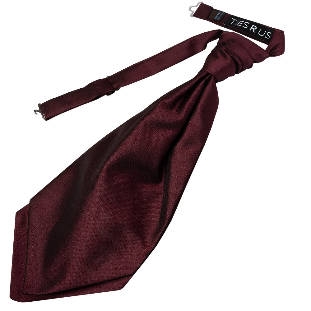 Plain Damson Mens Cravat Tie 1