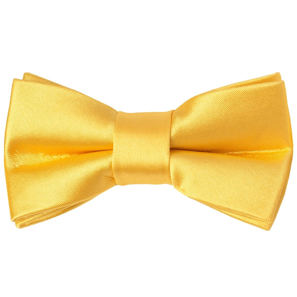 Pre Tied Yellow Gold Boys Bow Tie Age 18 Months 3 Years 1