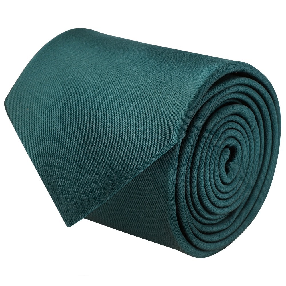 Plain Dark Teal Satin Classic Mens Tie 3