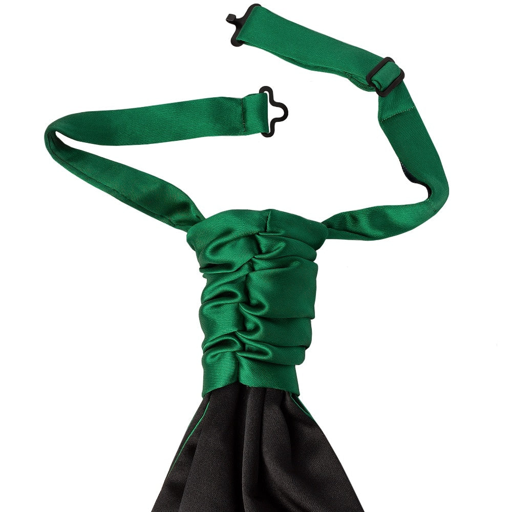 Forest Green Satin Mens Cravat Tie 2