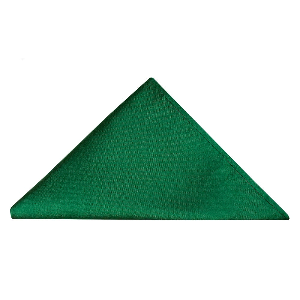 Forest Green Satin Mens Cravat Tie And Pocket Square Set 4