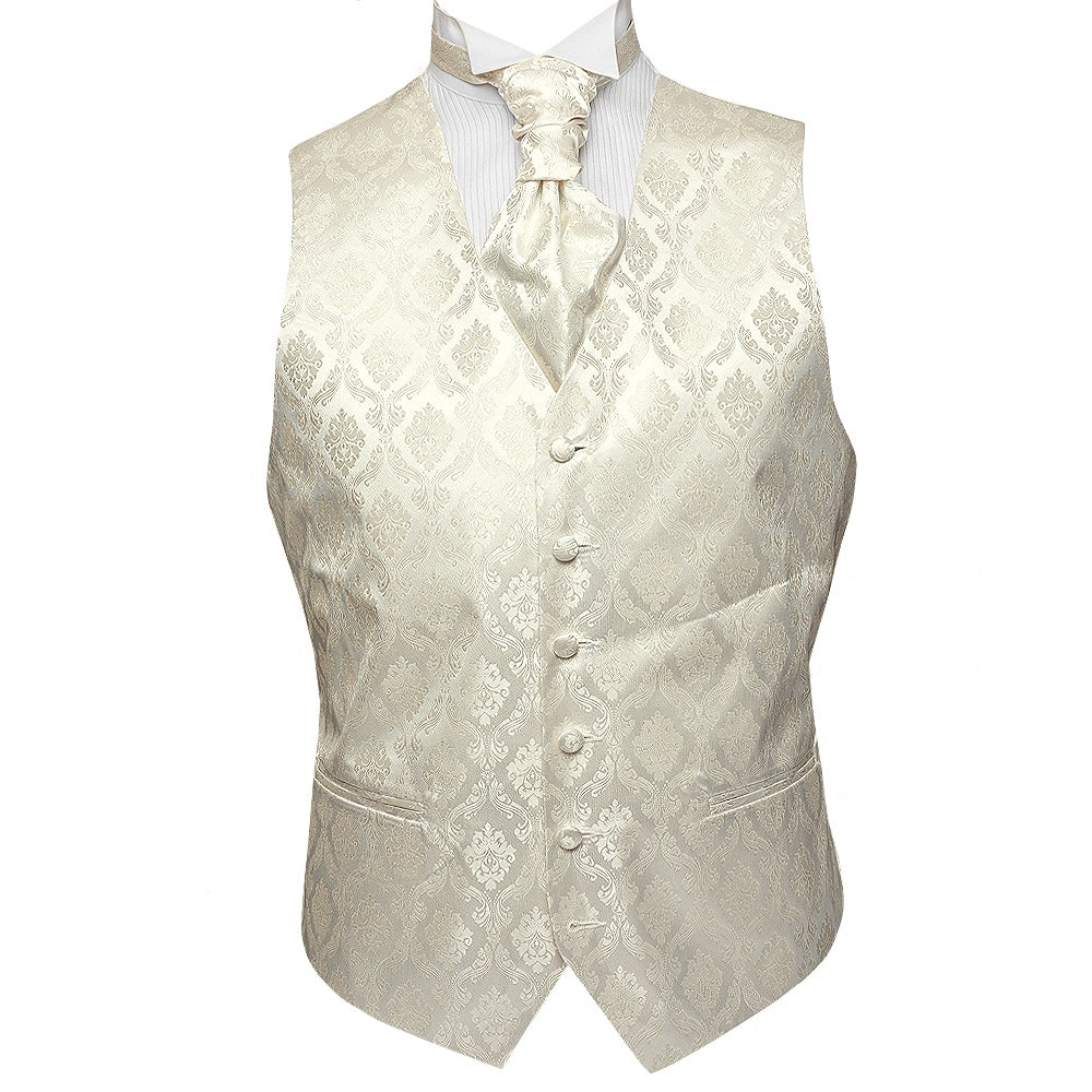 Ivory Paisley Waistcoat 1