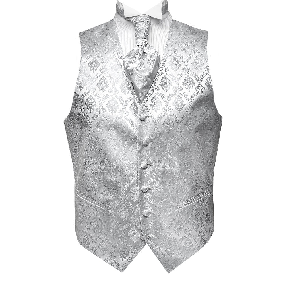 Silver Paisley Waistcoat