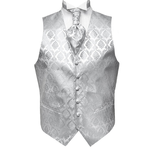 Silver Paisley Waistcoat 1