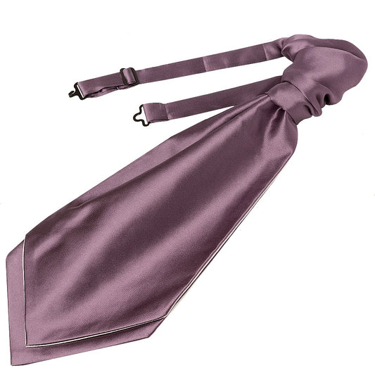 Plain Mauve Satin Mens Cravat Tie