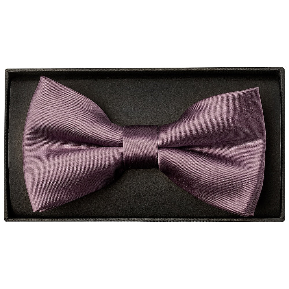 Plain Mauve Mens Bow Tie 1