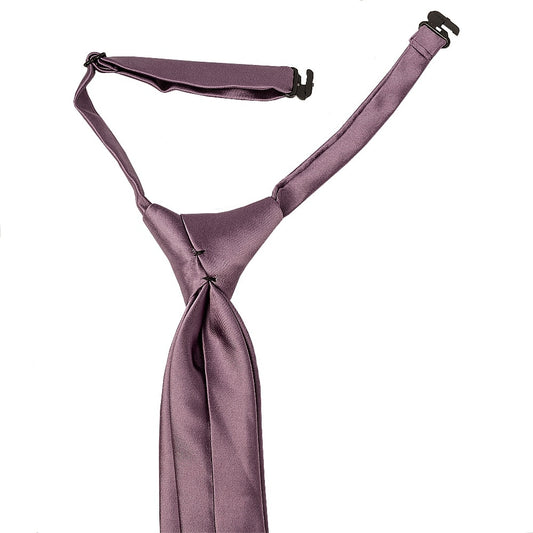 Pre Tied Plain Mauve Boys Tie Age 4 7 2
