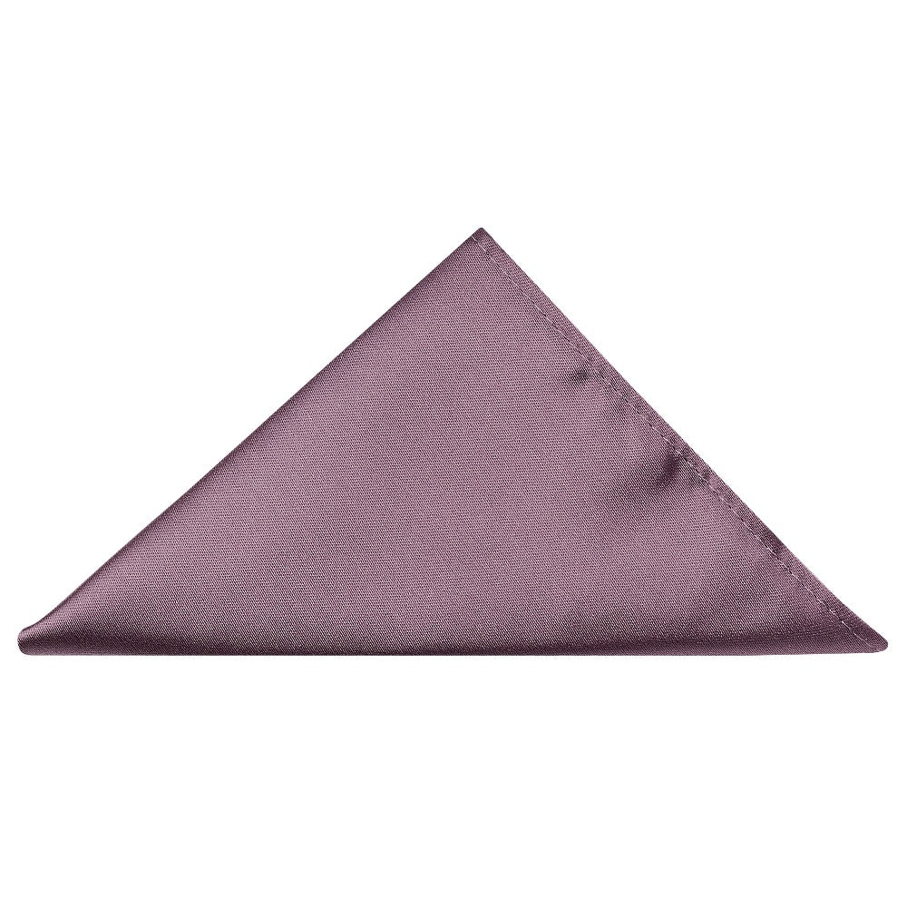 Plain Mauve Satin Classic Mens Tie And Pocket Square Set 6