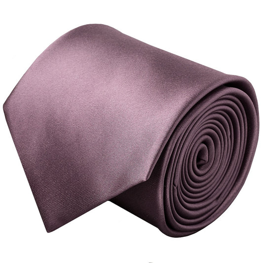 Plain Mauve Satin Classic Mens Tie
