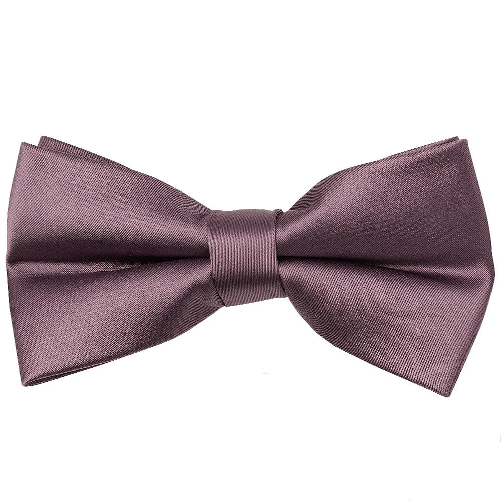 Pre Tied Mauve Boys Bow Tie And Pocket Square Set Age 4 7 2