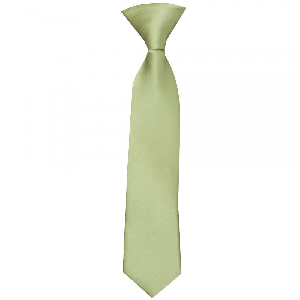 Pre Tied Sage Green Satin Boys Tie And Pocket Square Set Age 4 7 2