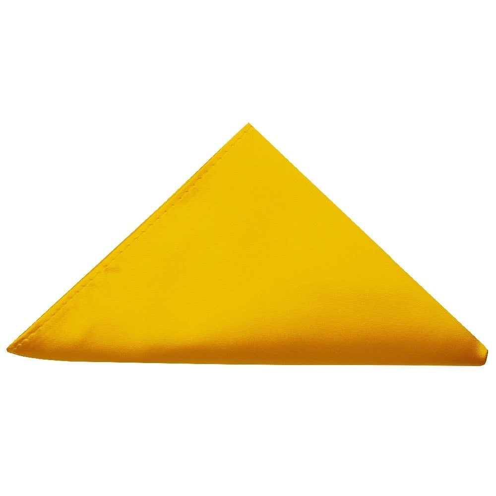 Pre Tied Bright Yellow Satin Boys Bow Tie And Pocket Square Set Age 4 7 4