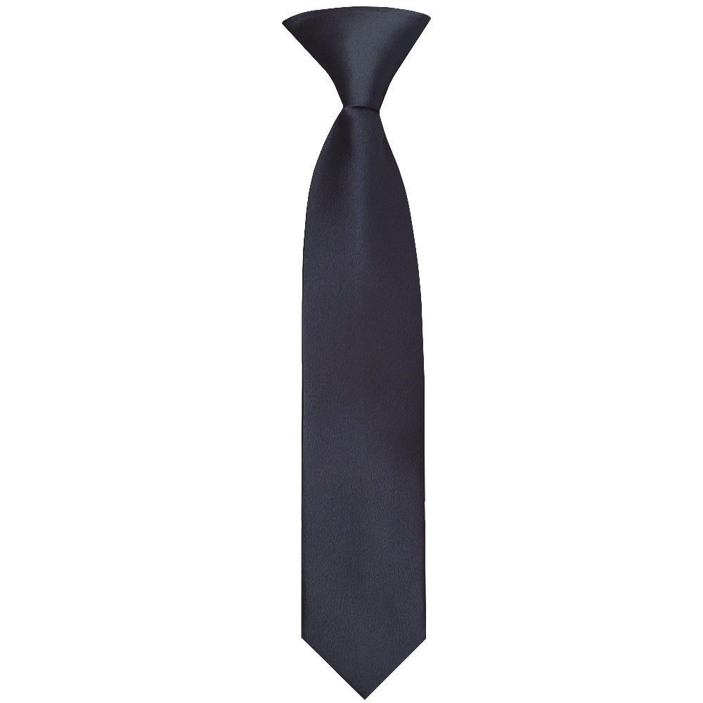 Pre Tied Navy Satin Boys Tie And Pocket Square Set Age 4 7 2