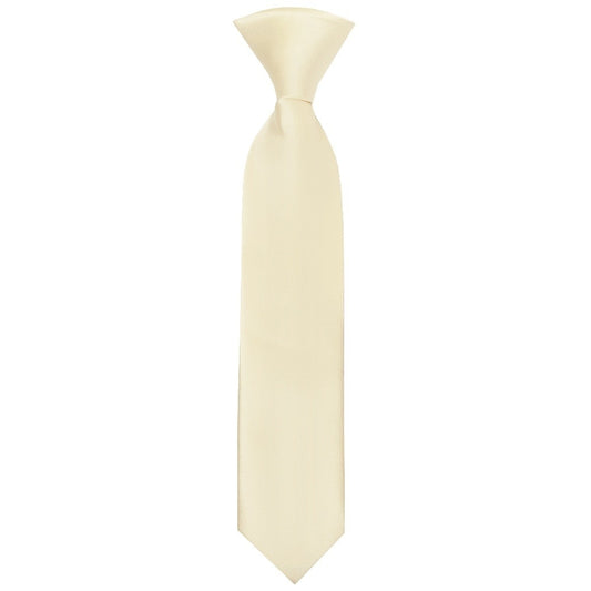 Pre Tied Ivory Satin Boys Tie And Pocket Square Set Age 4 7 2