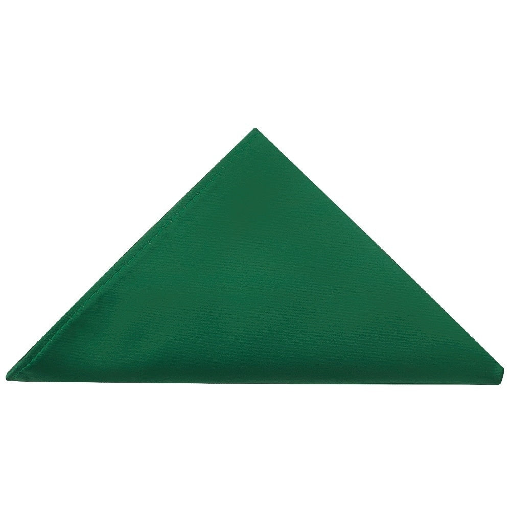 Pre Tied Forest Green Satin Boys Tie And Pocket Square Set Age 4 7 4