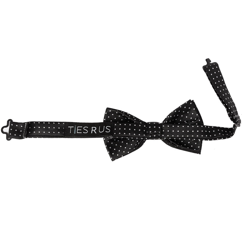 Pre Tied Black Polka Dot Boys Bow Tie Age 18 Months 3 Years 2