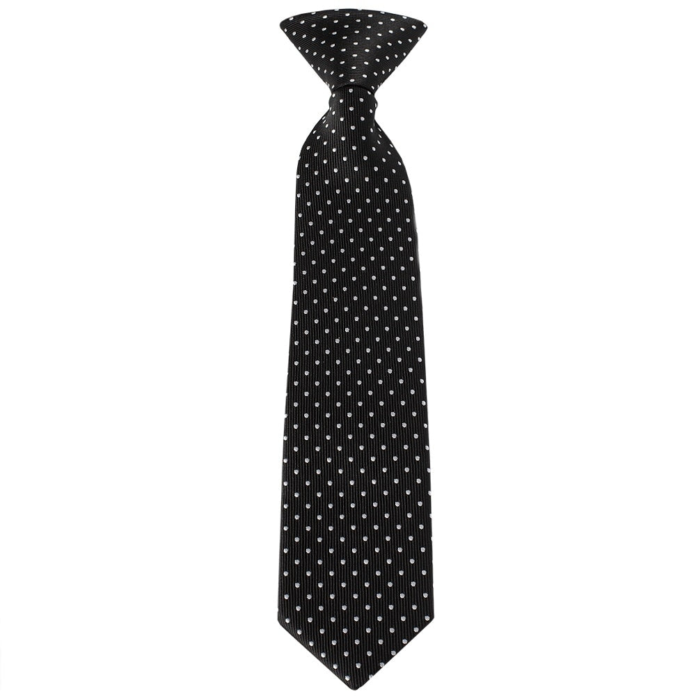 Pre Tied Black Polka Dot Boys Tie And Pocket Square Set Age 4 7 Years 2
