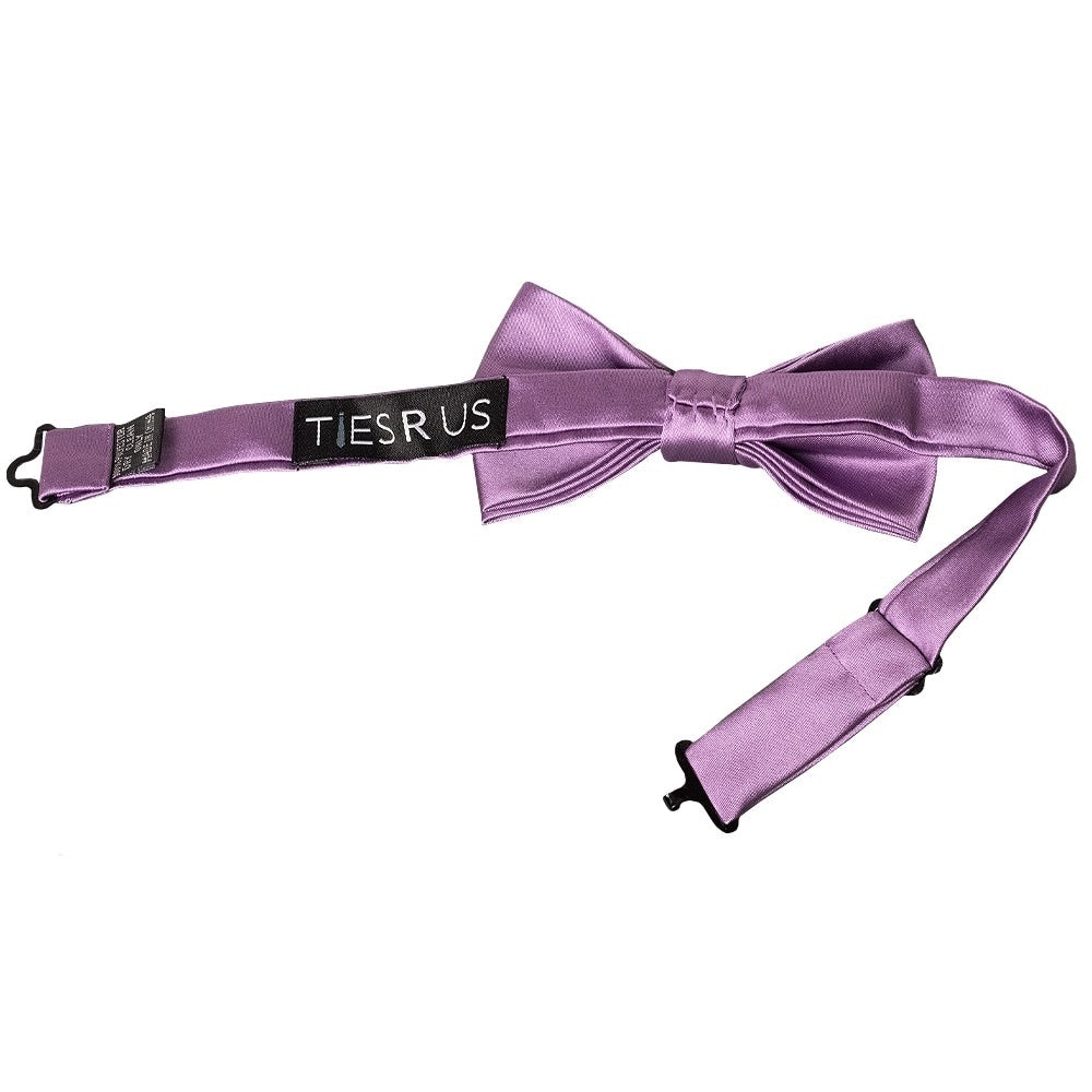 Pre Tied Light Mauve Boys Bow Tie And Pocket Square Set Age 4 7 3