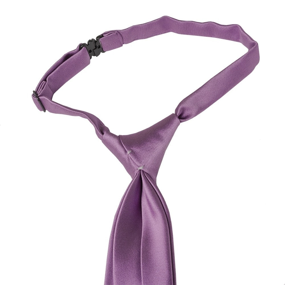 Pre Tied Light Mauve Boys Tie And Pocket Square Set Age 4 7 3