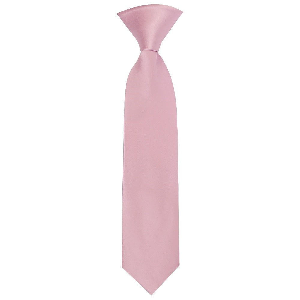 Pre Tied Light Dusty Pink Satin Boys Tie And Pocket Square Set Age 4 7 2
