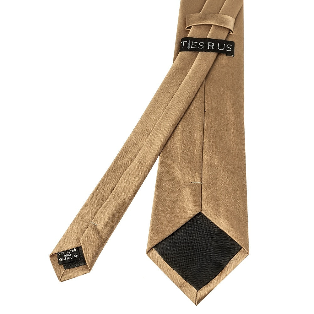 Iced Coffee Satin Classic Mens Tie 4