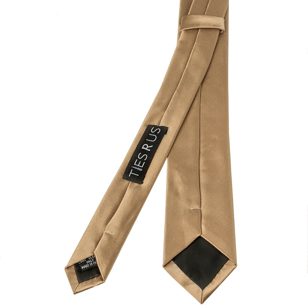 Iced Coffee Satin Skinny Mens Tie 3