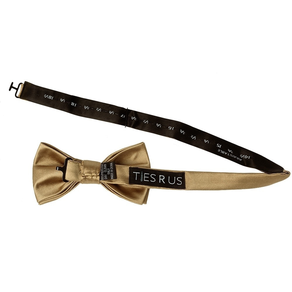 Plain Iced Coffee Handmade Mens Bow Tie And Pocket Square Set 3