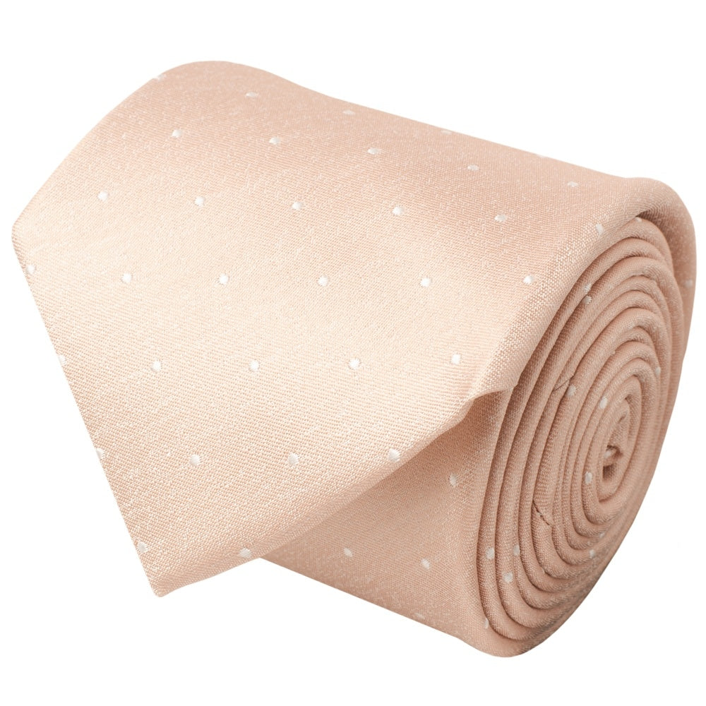Pink With White Spot Silk Classic Tie 2