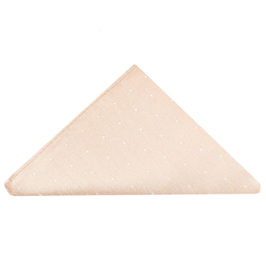 Pink With White Spot Silk Pocket Square 1