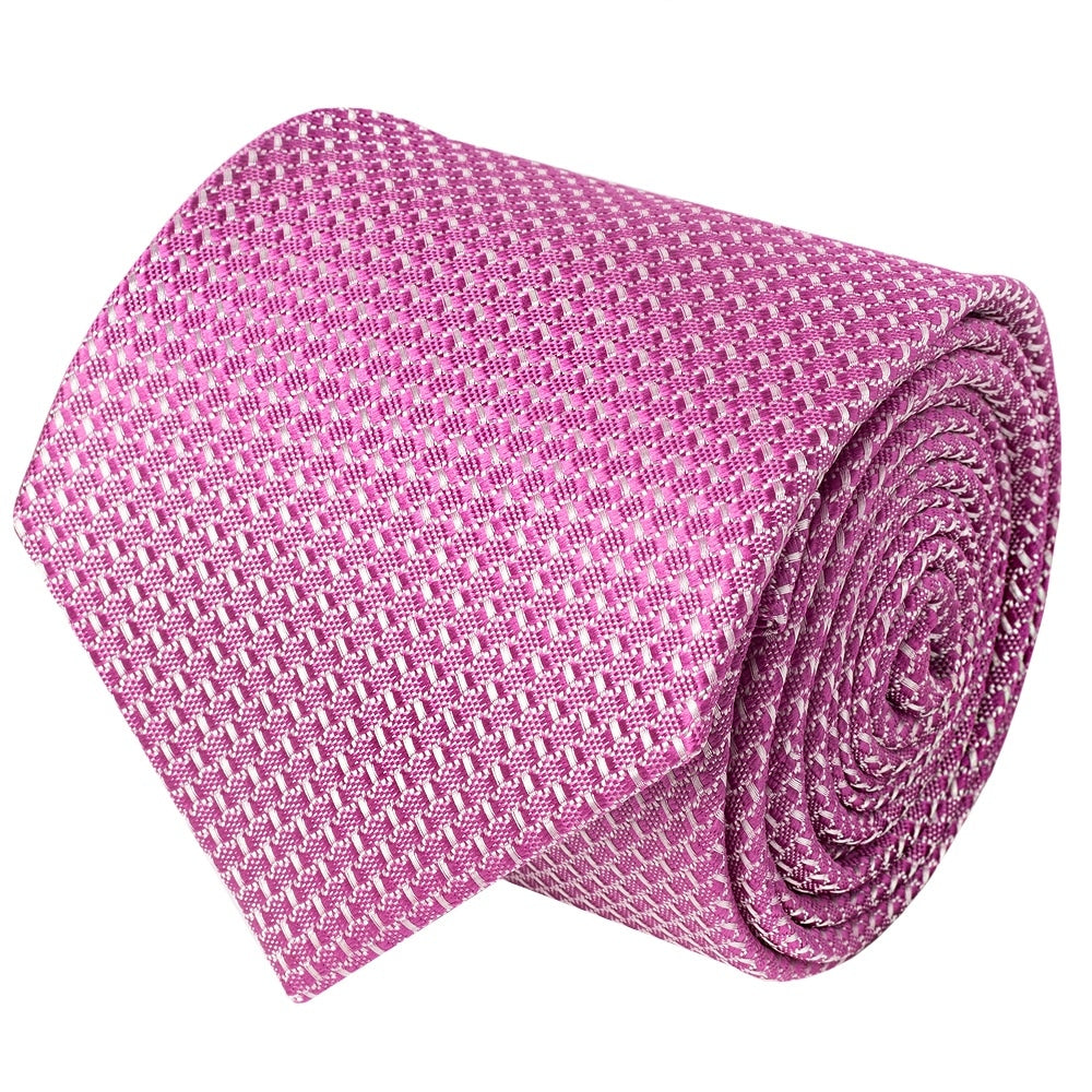Hot Pink Textured Classic Tie 3