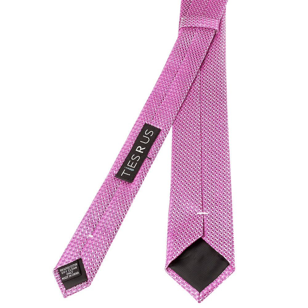Hot Pink Textured Skinny Tie 3