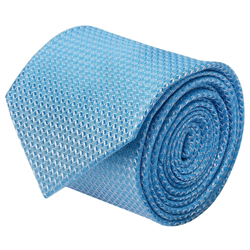 Blue Textured Classic Tie 3
