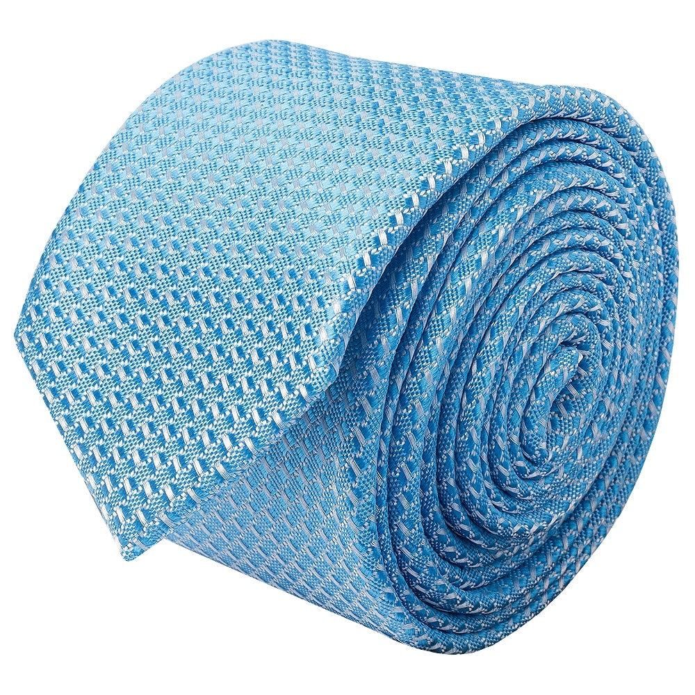 Blue Textured Skinny Tie 2