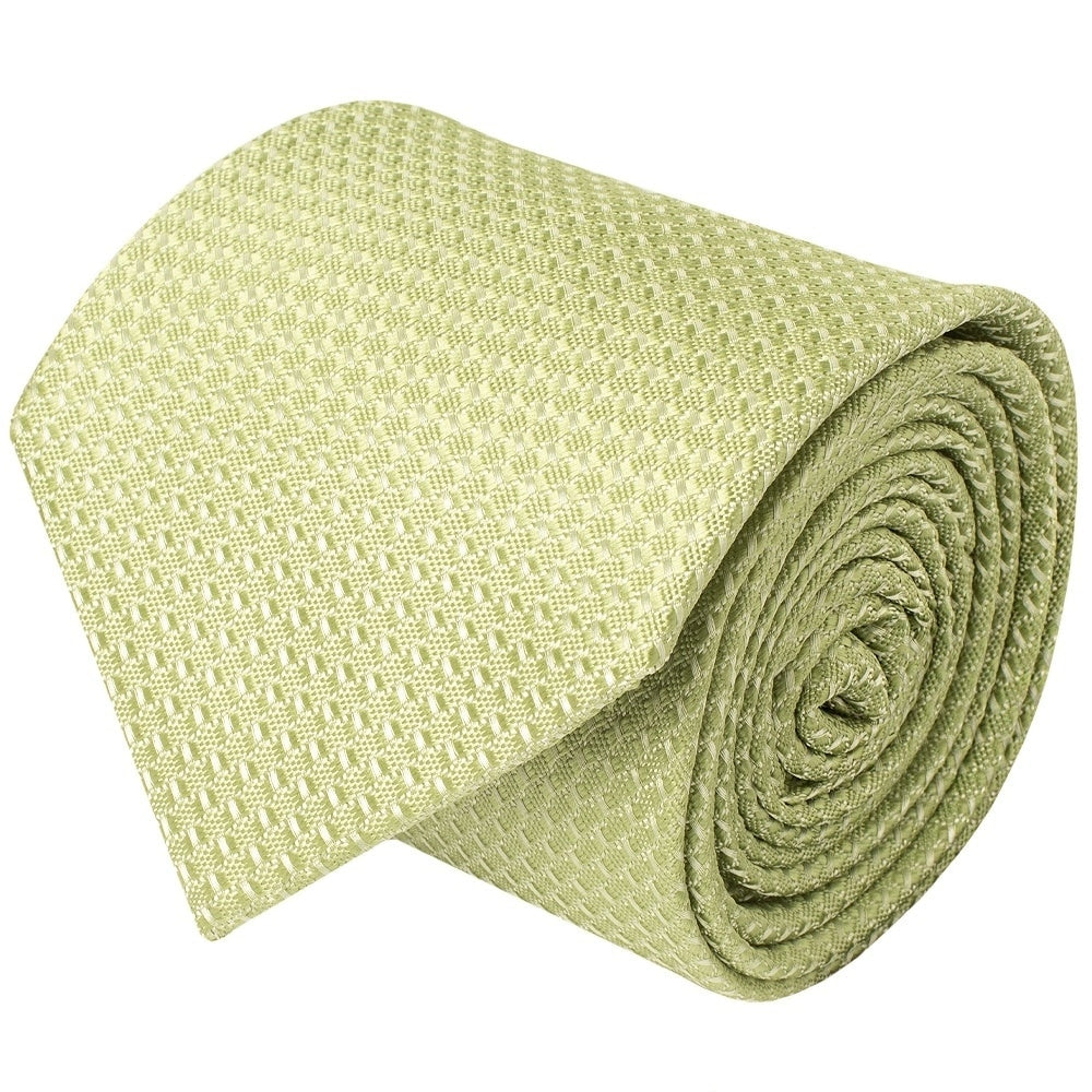 Sage Green Textured Classic Tie And Pocket Square Set 4