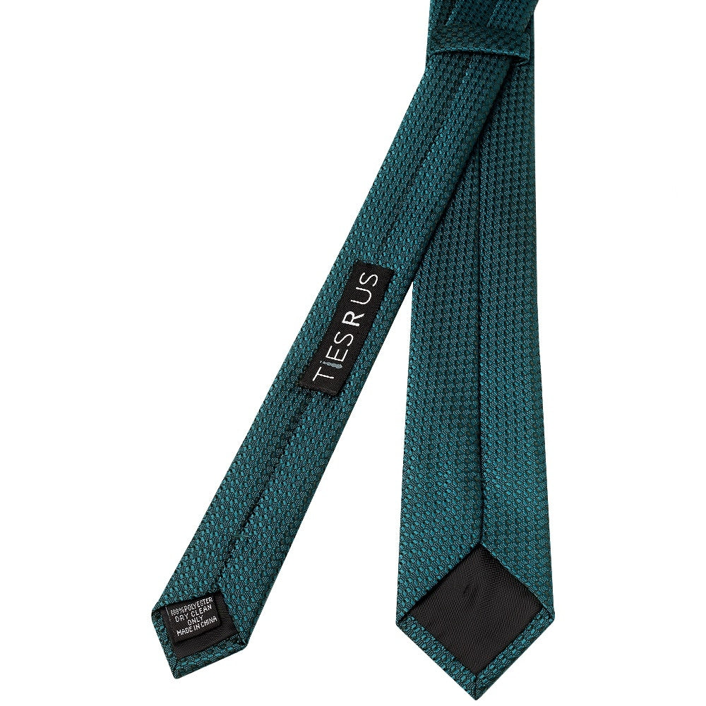 Teal Textured Skinny Tie 3