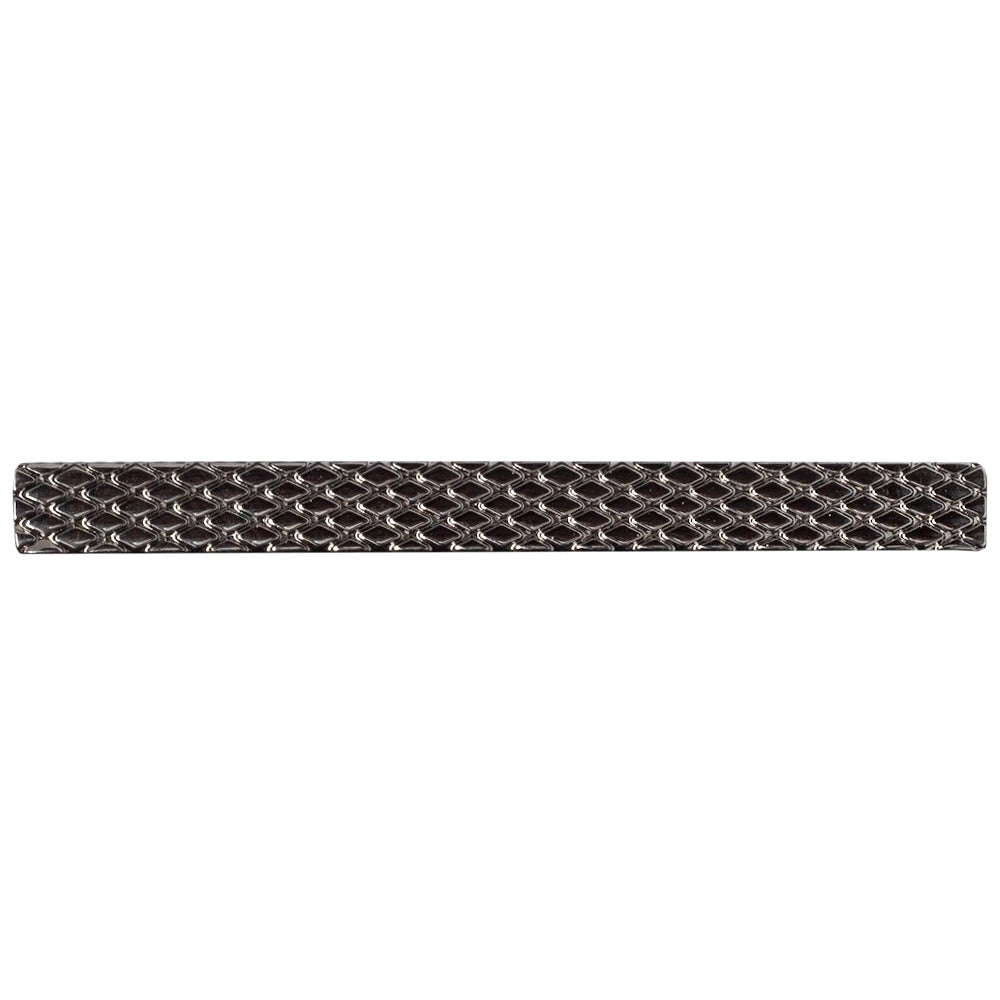 Gunmetal Grey Textured Metal Bar Tie Clip 2